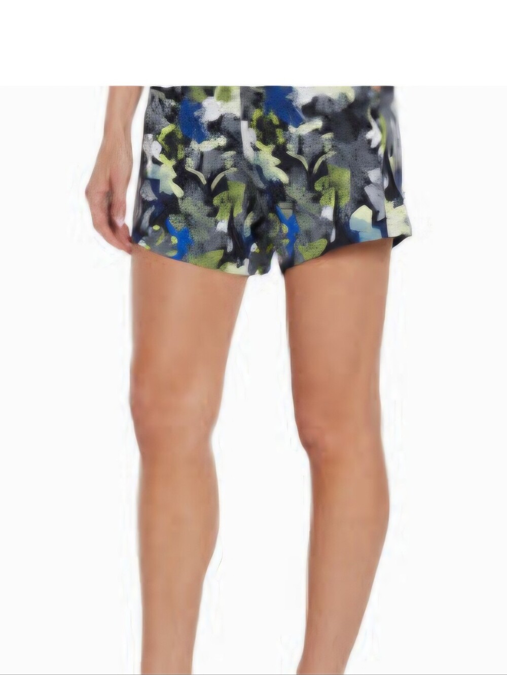 Marika Black and Blue Floral Women's Athletic Shorts